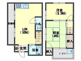 大阪府門真市上島町（賃貸テラスハウス2LDK・1階・46.24㎡） その2