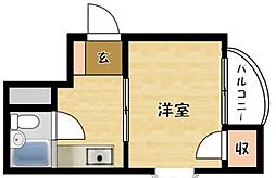 ロイヤルハイツ萱島 1DKの間取図画像