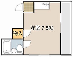 かやしまサンヴィアンテ ワンルームの間取図画像