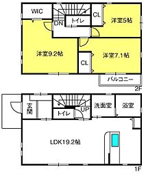 エスペランサ　A棟 2階3LDKの間取り
