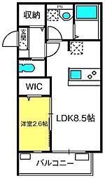 ＫＥＩＡＩ　ＲＥＳＩＤＥＮＣＥ　大和田 3階1LDKの間取り