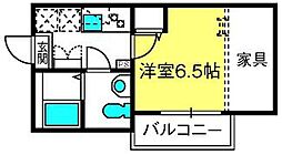 ＫＥＩＡＩ　ＲＥＳＩＤＥＮＣＥ　大和田 3階1Kの間取り