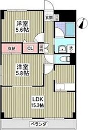 オーチャード 2LDKの間取図画像