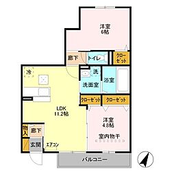 Bamboogrove 2LDKの間取図画像