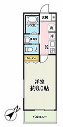 エスポワール・K岩槻 1Kの間取図画像