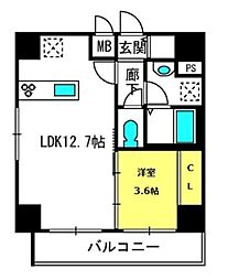 ガーデンハウス3大宮土呂駅前 1LDKの間取図画像