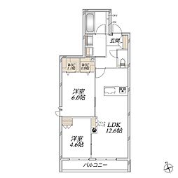 Maison M 2LDKの間取図画像