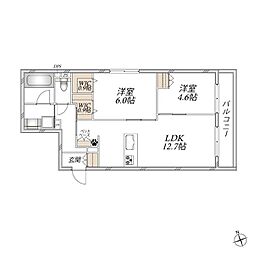 Maison M 2LDKの間取図画像