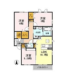 リヴェール 3LDKの間取図画像