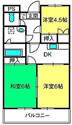 グランデージ大宮壱番館 3DKの間取図画像