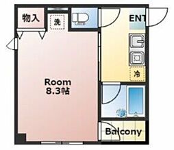 ハイツフォーチューン 1Kの間取図画像