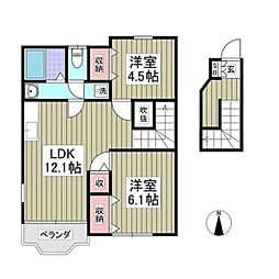 グリーン・ミヌマ 2LDKの間取図画像