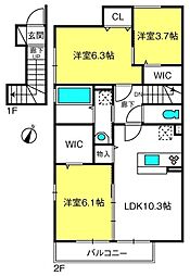 ロビン本郷 3LDKの間取図画像