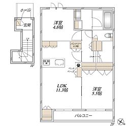 KRH‐I 2LDKの間取図画像