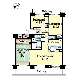 間取図画像 3LDK