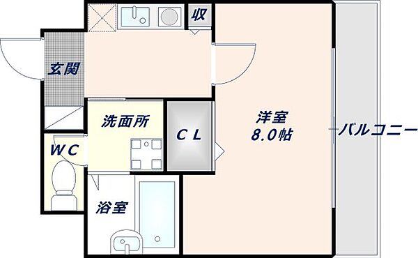 コージー太閤 5Ｂ｜大阪府東大阪市長田西4丁目(賃貸マンション1K・5階・23.72㎡)の写真 その2