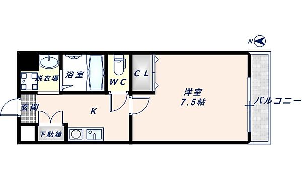 シャトー雅 105｜大阪府東大阪市永和2丁目(賃貸マンション1K・1階・27.00㎡)の写真 その2