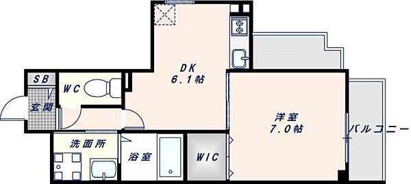 クレセール今里 ｜大阪府大阪市東成区大今里南2丁目(賃貸マンション1DK・2階・33.64㎡)の写真 その2