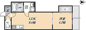 D porta Scalar　VI 103 ｜ 大阪府東大阪市岩田町3丁目13-17（賃貸アパート1LDK・1階・29.70㎡） その2