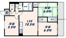 ロイヤルハイツ高井田 302 ｜ 大阪府東大阪市高井田本通2丁目（賃貸マンション3LDK・3階・57.00㎡） その2