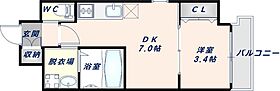 クローバー・クレスト  ｜ 大阪府東大阪市下小阪2丁目（賃貸マンション1DK・6階・27.39㎡） その2