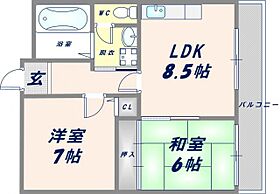 カレント・スクエア  ｜ 大阪府東大阪市西堤1丁目（賃貸マンション2LDK・5階・49.58㎡） その2