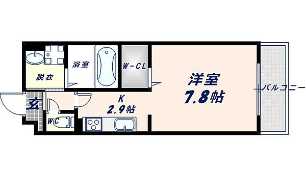 クリエオーレ上小阪 ｜大阪府東大阪市上小阪4丁目(賃貸アパート1K・1階・28.84㎡)の写真 その2