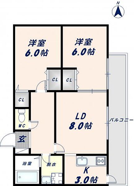 アグリアーブル ｜大阪府大阪市生野区巽東2丁目(賃貸マンション2LDK・5階・54.00㎡)の写真 その2