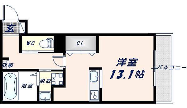 クリエオーレ西堤 ｜大阪府東大阪市西堤1丁目(賃貸アパート1R・1階・34.00㎡)の写真 その2