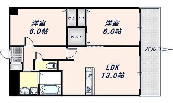 アプローズ今里 ｜大阪府大阪市東成区大今里1丁目(賃貸マンション2LDK・7階・59.22㎡)の写真 その2