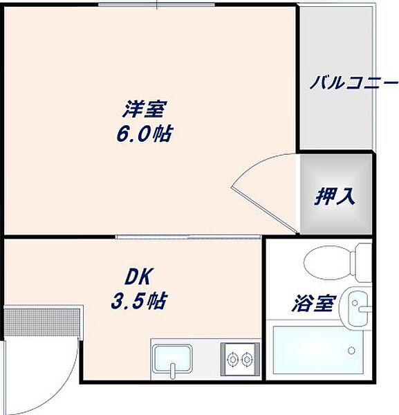 コーポ今里 ｜大阪府大阪市生野区新今里4丁目(賃貸マンション2K・4階・21.00㎡)の写真 その2