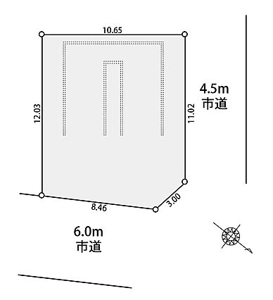 北東角地！