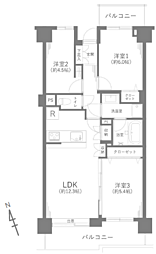 川口5丁目パーク・ホームズ 3LDKの間取図画像