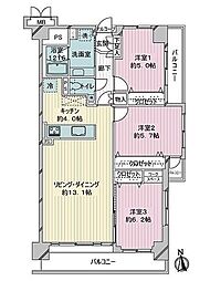ライオンズマンション川口飯塚 3LDKの間取図画像