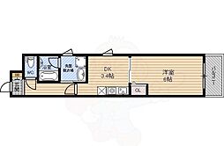 フェリスコート鶴見 1階1DKの間取り