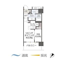 メイツ川口並木（オーナーチェンジ） 1LDKの間取り
