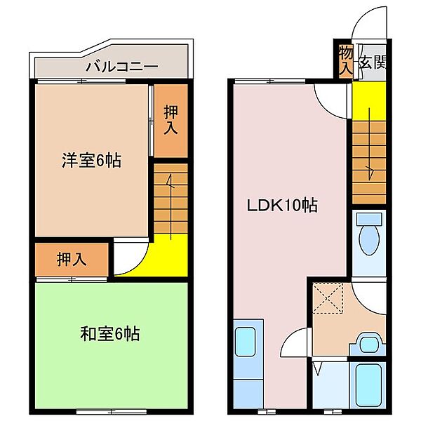 ハイツソレイユII C｜三重県名張市鴻之台１番町(賃貸アパート2LDK・1階・52.90㎡)の写真 その2
