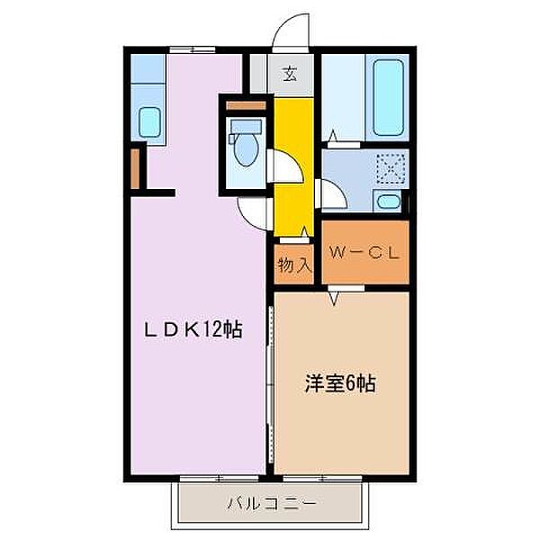 ソシア　ヴィルヌーヴ　アン 102｜三重県名張市希央台５番町(賃貸アパート1LDK・1階・45.04㎡)の写真 その2