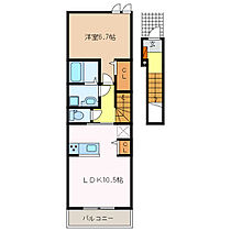 プレイスメゾンI 203 ｜ 三重県名張市東町（賃貸アパート1LDK・2階・44.97㎡） その2