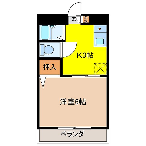 ハイツフォレスト 201｜三重県名張市栄町(賃貸アパート1K・2階・22.68㎡)の写真 その2