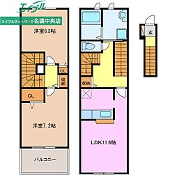 ファイブスター2 2LDKの間取図画像