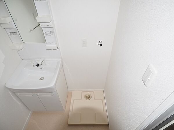 画像18:室内洗濯機置き場ですね。