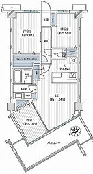 ヴェレーナシティパレ・ド・シエルカルティエ2 3LDKの間取図画像