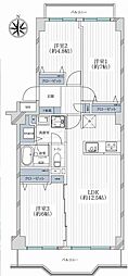 鷺沼東ロイヤルマンション 3LDKの間取図画像