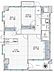 間取り：専有面積：８３．９１ｍ２　バルコニー面積：９．０２ｍ２　４階南西向き角住戸　３ＬＤＫタイプ　新規リノベーション済み