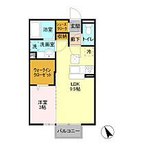 モリ ロワイヤル　1ｓｔ 205 ｜ 栃木県下野市小金井（賃貸アパート1LDK・2階・33.39㎡） その2