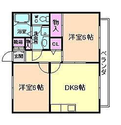 間取図画像 2LDK