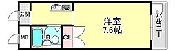 サンライズ間谷 1Kの間取図画像