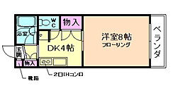 ヴィオレ外院 1DKの間取図画像