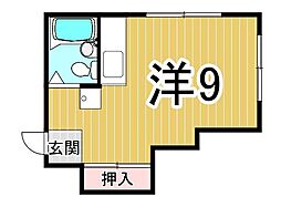 協栄ビル ワンルームの間取図画像